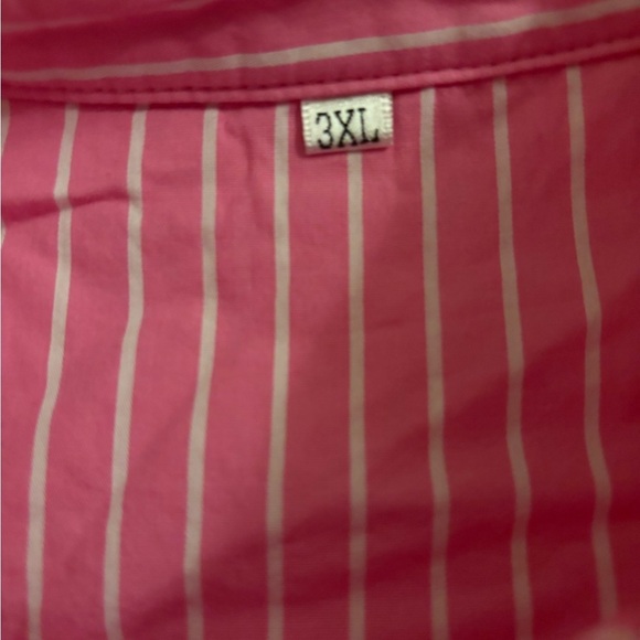 Amazon brand pink striped button down shirt size 3XL​ - Picture 3 of 3